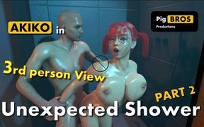 Akiko - Unexpected Shower - Part 2 - 3rd Person View
