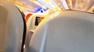 I pull out my dick in front of the slut in the train 2