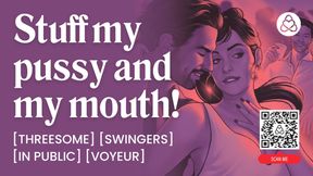 ASMR Audio Porn: Hotwife Fucked in Swingers Club MMF Threesome - Public Sex &amp; DP - Erotic Audio Roleplay