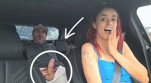 Married app driver goes out without panties and leaves his engers with an erection!