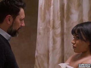 Latina Summer Col lets perv butler anal fuck her once to get rid of him.The small tits babe gets her pussy licked.After a deepthroat shes ass banged