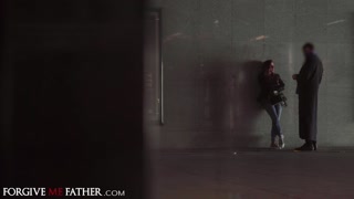 Small tits Italian cheating with very big dick caught by angry boyfriend