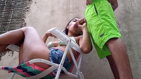 torei a novinha no beco de casa ( ma cadeira de praia ) no pelo