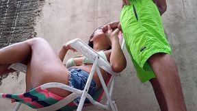 torei a novinha no beco de casa ( ma cadeira de praia ) no pelo