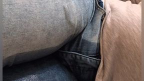 Tight Jeans Full-Bladder Wetting Laying on My Side