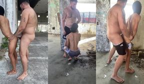 Masked Brazilian Slut Gushed Raw By Cruising Muscle Stud Cum Flood