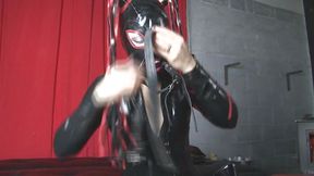 Catsuit with Hood and Inflatable Buttplug Camgirl