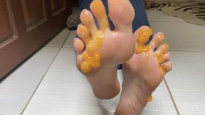 Peach Jelly Foot Tease