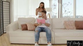 Curvy Brunette Josephine Jackson Sucks Cock & Rides it Deep
