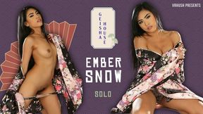 VRHUSH Ember Snow toys her tight Asian pussy