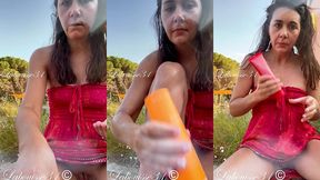 apres la plage je me passe de la creme en public