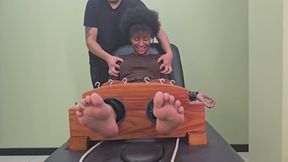 Our new model Anise is crazy ticklish (feet camera)