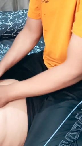 It's Raining Again Stepsister Asks for a Massage Ending Doggy Style   Clip 1
