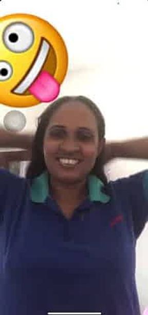 Busty figure showing her full structure in video call