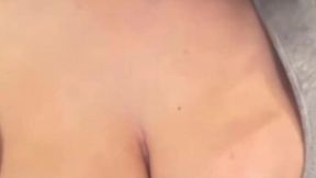Step-mom's big tits and natural boobs make for a hot webcam blowjob