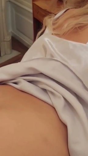 Sexy blonde amateur mature wife enjoys close up breasts and feet worship   Clip 1