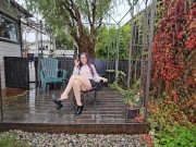 Pouring Rain Camping Chair Shoe Dangling