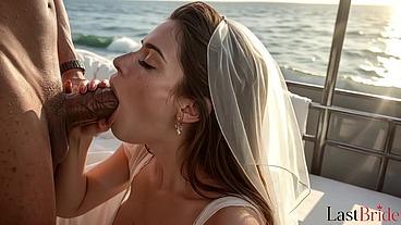 I ripped all the pride off this unfaithful bride along with her veil and fucked her hard in both holes, making her roll her eyes [AI]