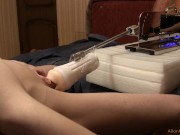 Quick cum with auto sponges