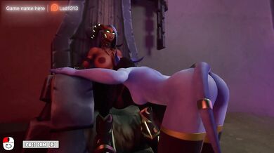 The demoness fucked the witch girl and filled her with cum wow 3D part 2