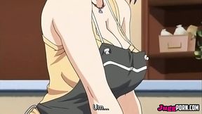 My girlfriend-in-Law and Her Busty Friend Suck My Cock - Uncensored Hentai