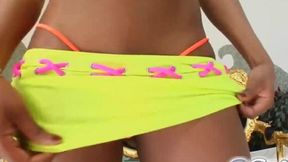 Dark Teen Receives Four Throat-Analingus Cum Pourings