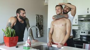 Weirdo Step-Dads Romeo Davis & Markus Kage Take Turns Pounding Sonnie-In-Law On The Couch - DadCreep