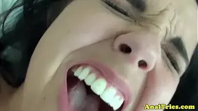 Petite teenage girlfriend takes anal POV smash