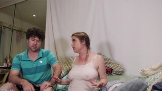 Nerdy dude is learning how to fuck the stepsister