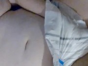 ABDL - Playing with my pussy in my nappy/diaper