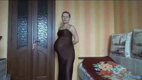 pantyhose and a tight dress P