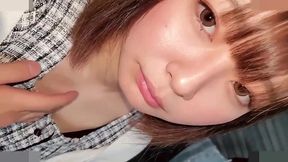 18 year old japanese brunette beauty. slender amateur blowjob and shaved pussy creampie sex. uncensored, asian, hentai, uniform cosplay