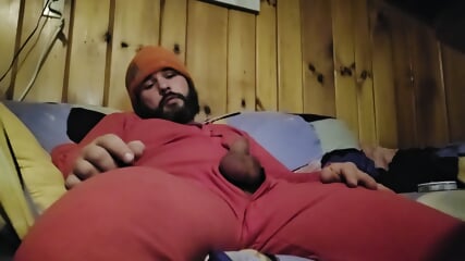 Wholesome jack off on the couch