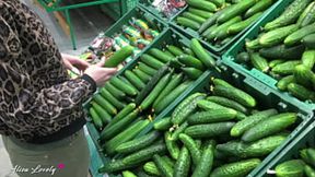 Massive Cucumber Slurps My Kinky Mate's Damp Pussy&#x1F32E;&#xFE0F; Today - Fetish Plant Dildo POV