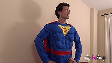 Kinky goddess with AMAZING NATURAL TITS and the porn superman