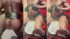 510 seconds of black muscle butt prostate & titplay