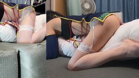 slow rectal&nip onanism