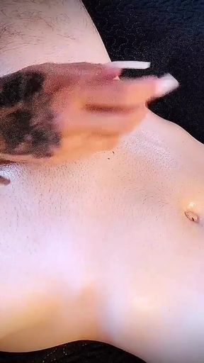 Tight Post-orgasm Handjob From Stepsister, Hot Cumshot