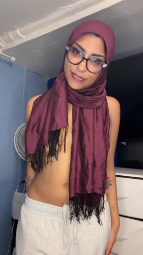 Hijabi Wife CATCHES YOU Watching BUKAKKE Porn, Shames You