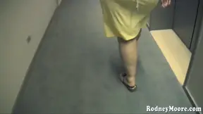 Vintage BBW MILF sucks cock and shows huge natural tits