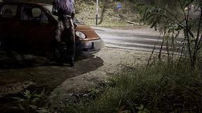 EXHIBITIONIST AMATEUR TRANNY HIGH HEELS DICK ASS FLASH NEXT TO ROAD