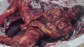 Fucking with a Dildo Completely in Slime! I Cum a Lot!
