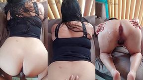 esposa infiel deja que su vecino la folle y termina con el culo lleno de semen