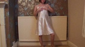 silk night dress and Pantyhose