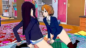 Kyoko and Yui Share a Steamy Lesbian Duet in K-Ons Forbidden Music Room