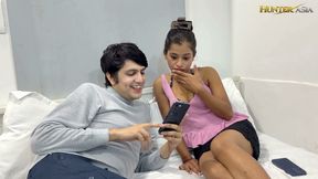 Stepbrother Shows Her Porn and Convinces Her to Have Sex