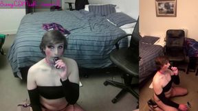 Sissycdmish - Bouncing on My New BBC Dildo