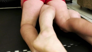 ManPuppy.com - Leo barefoot wrestling scene