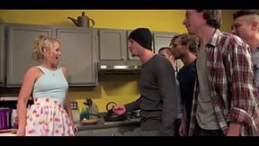 Stepmom gets creampied by stepson's gangbang group