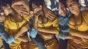 i play with my hot chubby wife boobs